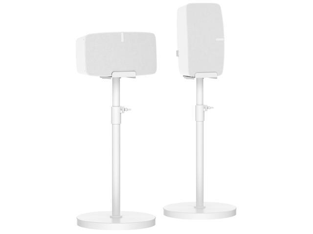 Pair of Height Adjustable Speaker Stand for Sonos Five & Play 5 Speaker Support Vertical & Horizontal - Heavy-Duty Floor Stand for Sonos Play 5 Gen...