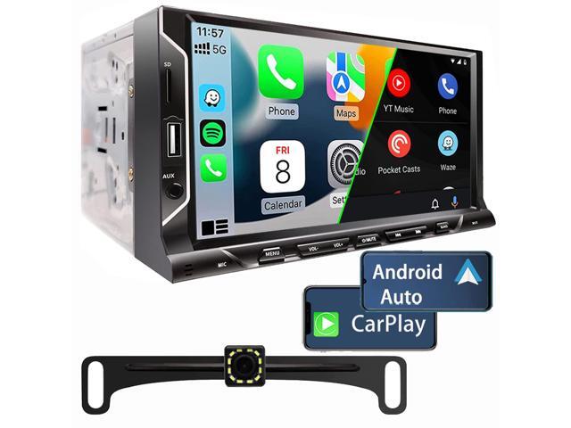 7 Inch Double Din Car Stereo Support Apple CarPlay Android Auto Mirror Link Capacitive Touchscreen Monitor Car Play Radio with Bluetooth 5.0, FM...