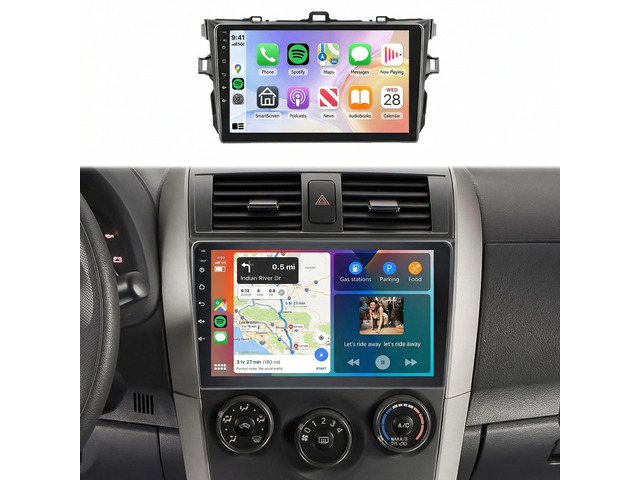 5Ghz WiFi Car Radio Stereo for Toyota Corolla 2009-2013 2+64G, 9' Touch Screen/Android 15/Wireless CarPlay/Android Auto/DSP...