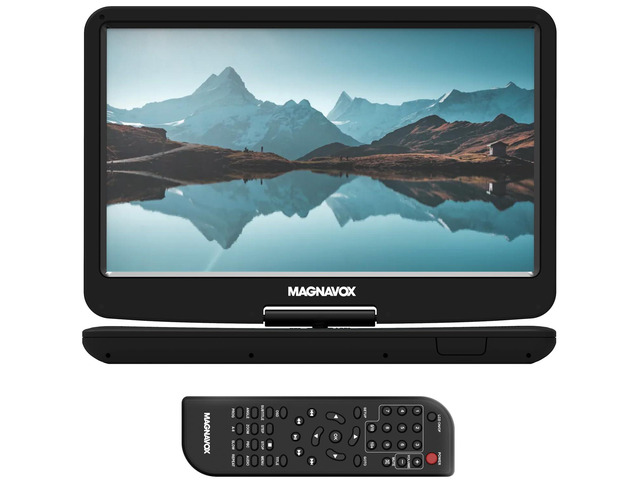 MTFT754 Portable 11.6 Inch TFT Swivel Screen DVD/CD Player in Black Rechargeable Battery Swivel Screen Design Great for Road Trips ...