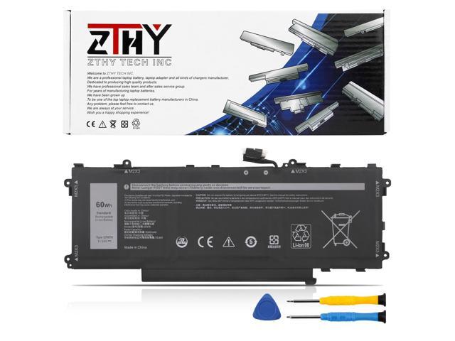 GT6TK Battery 60Wh 3-Cell Replacement for Dell Latitude 9440 2-in-1 Latitude 9450 2-in-1 Series Laptop K2CPY 0K2CPY MWK05 0MWK05 11.55V 5065mAh