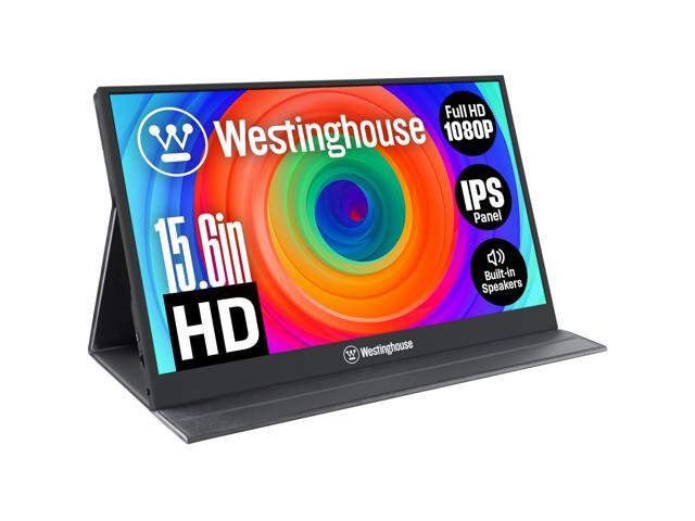 15.6 Inch Portable Monitor for Laptop & Travel, 1080p, 60Hz, IPS Display, Full HD Screen with Magnetic Protective Cover, Built in Speakers, 1x Mini...
