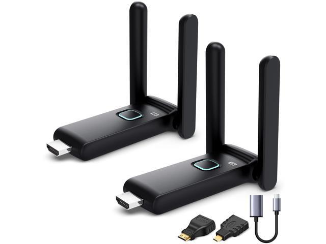 Wireless HDMI Sender and Receiver,50M/165FT,HDMI Wireless Adapter Plug and Play,No Hot,1080P@60fps,2.4/5GHz Wirelessly Streaming of Media Video...