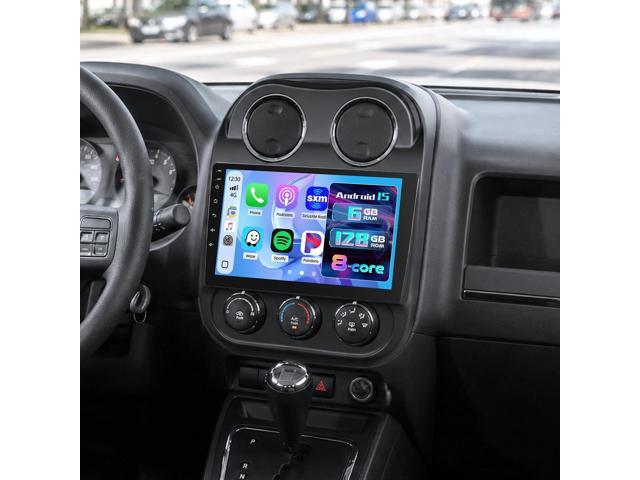 [8Core 6G+128G] Android 15 Car Radio for Jeep Compass Patriot 2010-2016 with Wireless Carplay Android Auto, 10 Inch HD Touchscreen Car Stereo with...