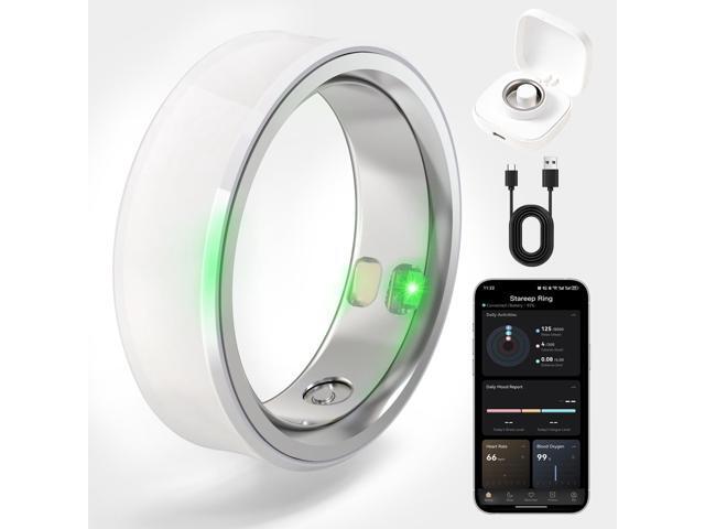 Smart Ring for Women & Men, Fitness & Activity Tracker, Sleep Monitoring, 7-Day Battery Life, 5ATM Waterproof, No Subscription Fee, iOS & Android...