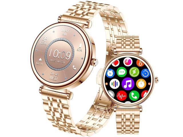 Smart Watch for Women 1.27' Color Screen Waterproof Fitness Activity Tracker Rose Gold Women's Smart Watch with Heart Rate Sleep Monitor for.