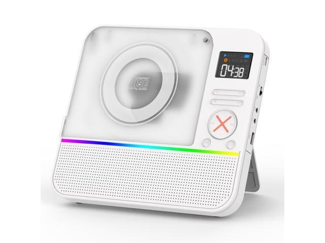 Portable CD Player with Bluetooth Built-in Speakers,CD Players for Home Stereo Desktop Rechargeable Portable CD Player Bluetooth with FM Radio.