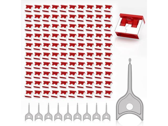 100PCS USB Metal Port Lock Blocker with 10 Keys - Secure USB-A Port Protector for PC/Laptop, Anti-Theft Data Security Lock, Dust & Moisture Proof...