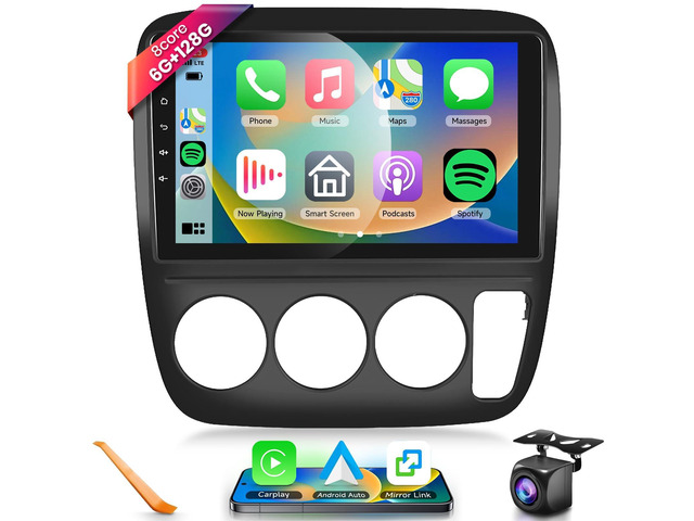 6G+128G Car Radio for Honda CRV 1997 1998 1999 2000 2001, 8- core Wireless Carplay Android Auto Car Stereo, 9 IPS Touchscreen with WiFi, GPS,...