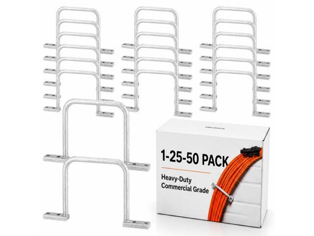 25 Pcs Distribution Rings Aluminum D Ring for Sorting Out Electric Cables, Cable Management, for Commercial and Residential Use, Silver(5 Inch)