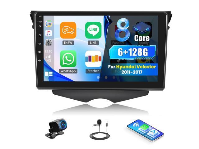 [6+128G] 8-Core Android 15 Car Radio Stereo for Hyundai Veloster 2011-2017 with Wireless Carplay & Android Auto,9 Inch Touchscreen Car Radio with.