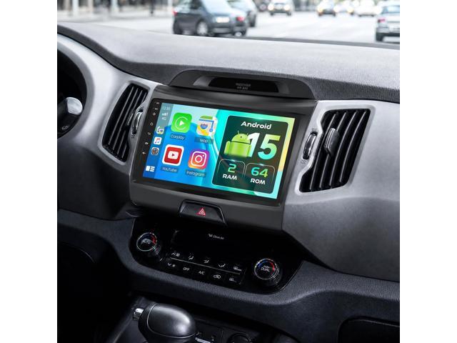 [2G+64G] Android 15 Car Radio for Kia Sportage 2010-2016 Car Stereo with Wireless Carplay Android Auto, 9 Inch HD Touchscreen with WiFi GPS.