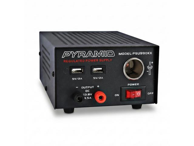 Universal Compact Bench Power Supply - 7 Amp Regulated Home Lab Benchtop AC-Dc Converter Power Supply for CB Radio, HAM W/ 13.8 Volt Dc 120V AC.