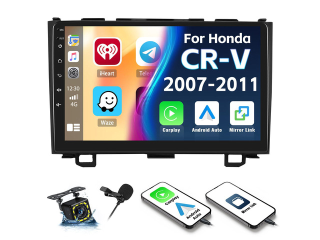Car Stereo MP5 Player for Honda CRV 2007-2011 Car Radio with Apple Carplay Android Auto Mirror Link, 9' Touch Screen Radio with Bluetooth Backup...