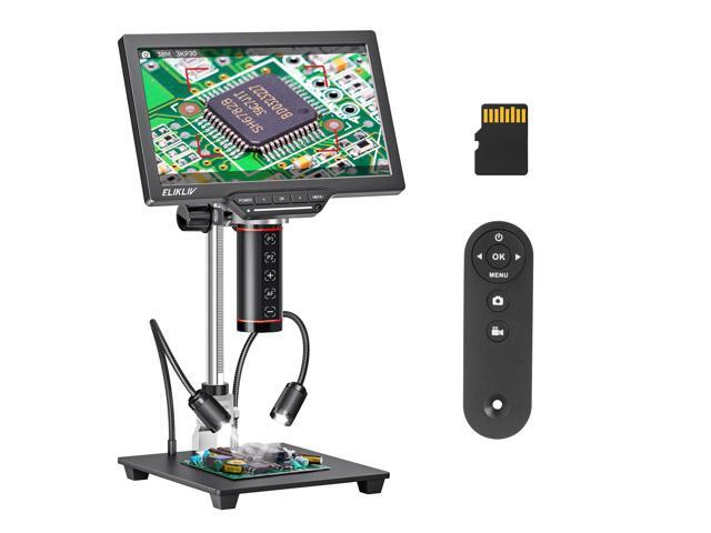 Autofocus Digital Microscope EM3K-AF Max: 3K Coin Microscopes with 10.1' IPS Screen, HDMI Soldering Microscope for Electronics Repair, Watchmaking...