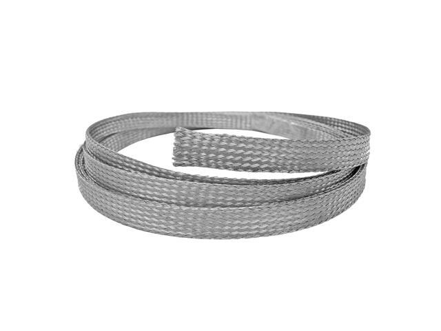 1.75' Stainless Steel Braided Sleeving 304SS Metal Flexible Expandable Mesh Sleeve - 10 Feet