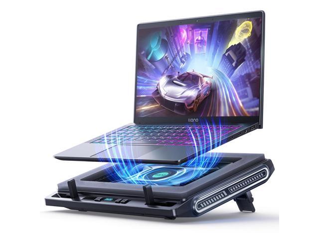Laptop Cooler, Gaming Laptop Cooling Pad with 3500RPM Turbofan, 4.72 Inch External Fan Laptop Stand, Adjustable Variable Speed, Button Control,.
