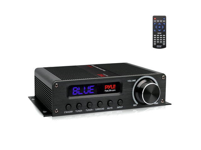 Wireless Bluetooth Home Audio Amplifier - 100W 5.1 Channel Home Theater Receiver, Surround Sound w/ HI Def In and Out, RCA In, Subwoofer Out, LED...
