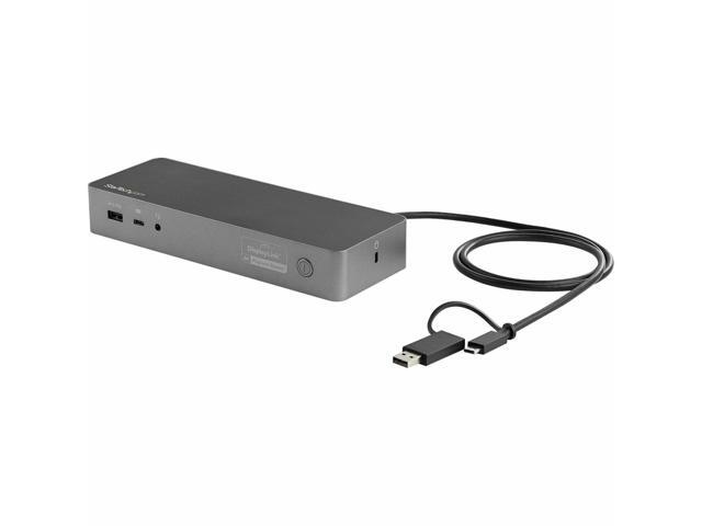 Universal Laptop Docking Station, Hybrid USB-C/USB-A Dock, Dual 4K DP/HDMI, 100W PD, Mac/Windows/Chrome OS, NIC