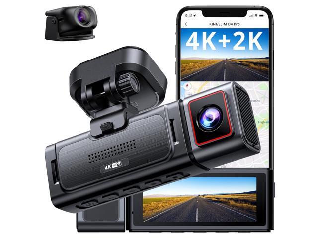 D4PRO Dash Cam Front and Rear - 4K + 2K Dual Car Dashcam with WiFi GPS Dash Camera, Optional Inside Recording, Voice Control, Type C, Support 256GB.