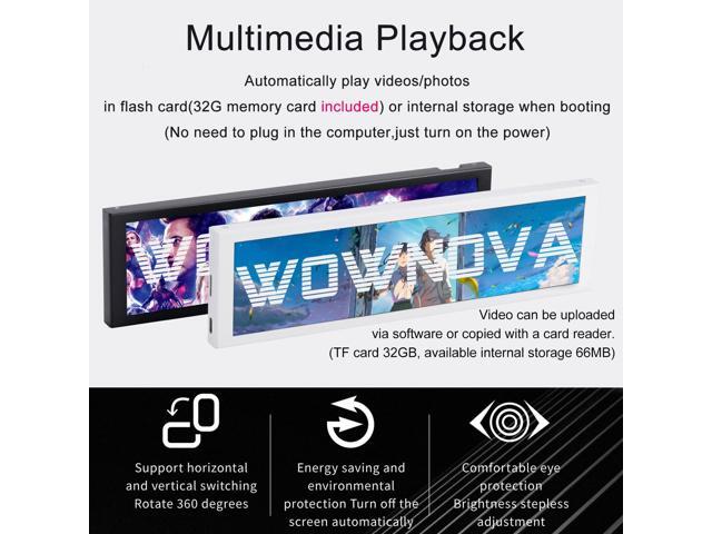 8.8' Computer Temp Monitor (Dynamic Theme Supported), 1 Click 1 Cable to Get Started Quickly PC Temperature Display Sensor Panel IPS Mini Secondary...