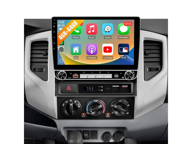 4G+64G Android 13 Car Stereo for Toyota Tacoma 2005 to 2015 Radio with Carplay Android Auto, 10.1' Dual Knobs Keybutton Screen for Tacoma Head...
