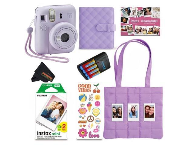 INSTAX Mini 12 Holiday Bundle 2025 with Extra Instax Mini Film + 4 Pk AA Batteries & Sunshine Photo Microfiber Cleaning Cloth (10 Items) (20...