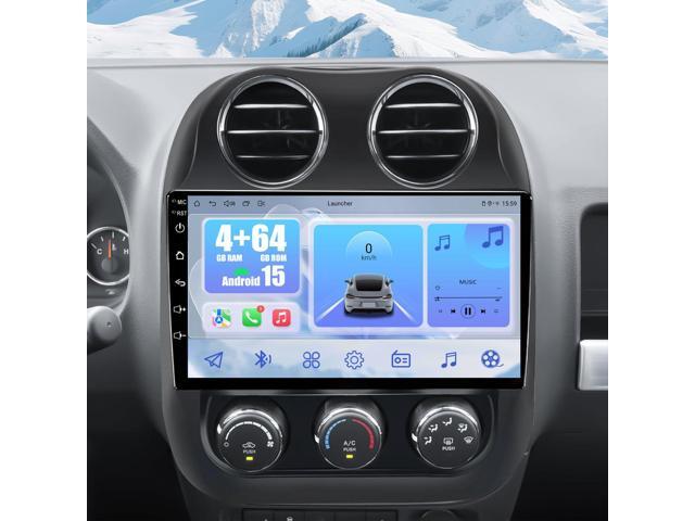 4G+64G Car Radio for Jeep Patriot Compass 2010-2016: 10'' Touchscreen Android 15 Car Stereo for Jeep Patriot Radio Replacement, Wireless CarPlay.