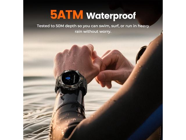 Rugged Smart Watch for Men, 5ATM Waterproof, 170+ Sports Modes, 1.43' AMOLED Round Health Fitness Tracker Watch, Tactical Military Smartwatch...