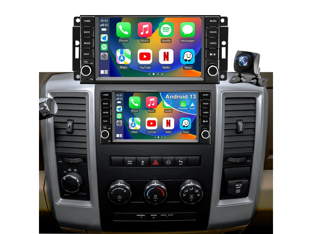 5GWiFi Radio for Dodge Ram 1500/2500/3500 2009-2012, Grand Caravan 2008-2020, Jeep Liberty radio 2008-2012, Wrangler JK 2007-2018, Chrysler 7inch...