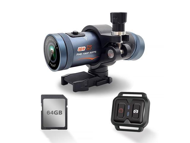 Motorcycle Dash Cam Front and Rear with GPS & WiFi, Dual Camera Helmet & Bike Recorder with Sony Starvis IMX307 Sensor, Remote Control, Waterproof...