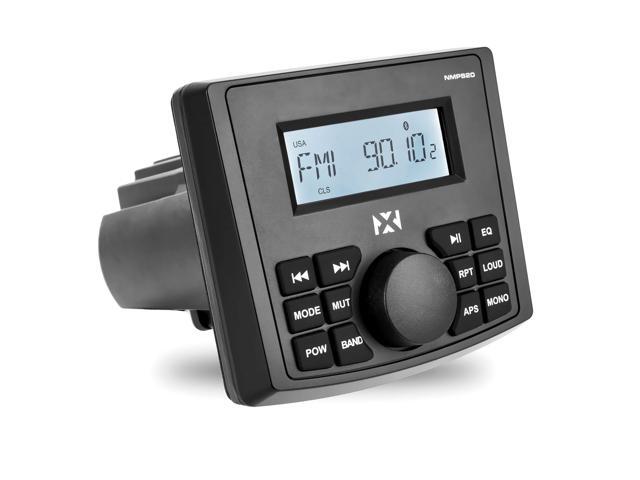 NMPS20 Gauge Style Marine Stereo with Bluetooth and a Digital LED Backlit LCD Display - Perfect for Boats, UTVs, & ATVs