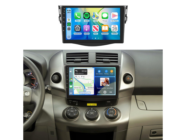 4G+64G Car Radio Stereo for Toyota RAV4 2007-2011, 9inch IPS Touch Screen/Android 15/Wireless CarPlay/Android Auto/32 EQ/GPS...