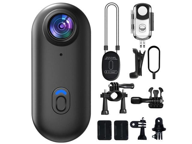 4K Mini Body Camera, 64GB, Waterproof, Thumb Size Action Snap Cam, POV Snapcam, Hands Free Recording, Wearable Camera, Mount Anywhere for Work,...