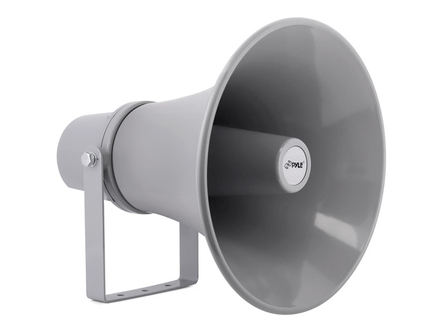 Indoor Outdoor PA Horn Speaker-11 Inch 30-Watt Power Compact Loud Sound Megaphone w/400Hz-5KHz Frequency,8 Ohm,70V Transformer,Mounting Bracket,For...