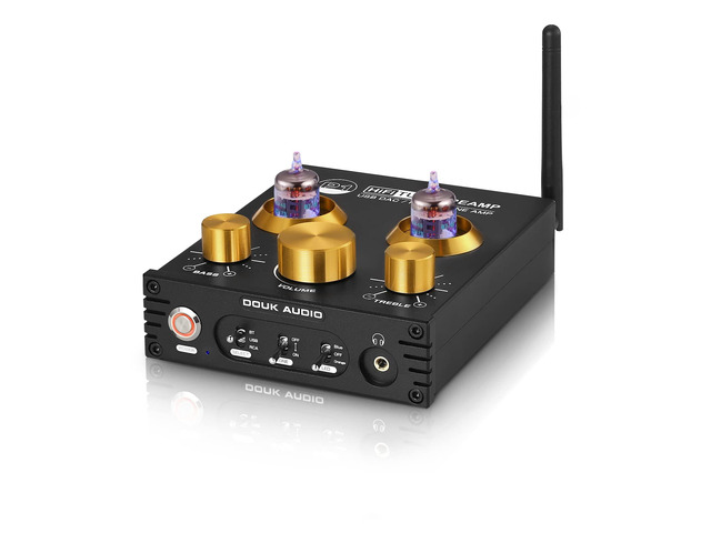 Bluetooth Tube Preamp: HiFi Stereo Preamplifier Receiver Headphone Amp USB DAC Tone Control for Home Theater, Desktop Listening (P1)