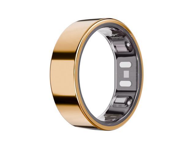 Smart Ring for Women or Men - Shiny Gold, Size 11 Fitness Ring - The Next Generation of Wearable Technology - Fitness and Sleep Tracker - Monitors.