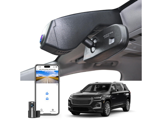 Front 4K & Rear 1080P Dash Cam Custom fit for Chevy 2nd Gen Traverse 2018-2023 (Model A), Model A & Model B Have Same Models Years but Vehicle...