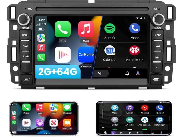 Car Radio Stereo for Chevy Silverado 2007-2014 Tahoe GMC Sierra Yukon,2+64G Android 13 Touch Screen Head Unit with CarPlay Android Auto Bluetooth.