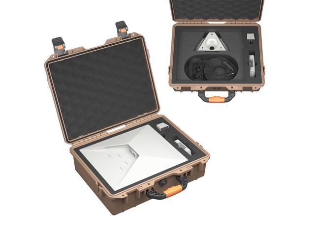 Starlink Mini Carrying Case with Precision Cut Foam, Waterproof Portable Starlink Mini Hard Case, Khaki, for Travel, Camp, Rv