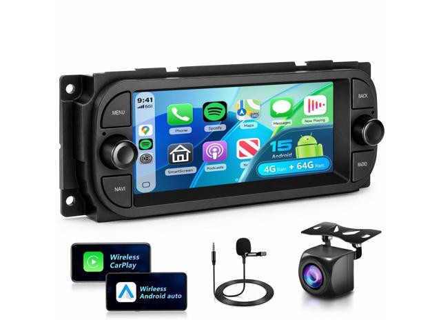 4+64G Radio for Dodge Ram 1500/2500/3500 2002-2006,for Jeep Grand Cherokee 1999-2004,for Jeep Wrangler 2003-2006-Android Wireless CarPlay Android...