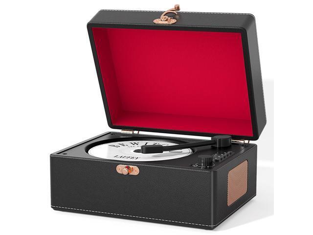 CD Player Portable Bluetooth, Black Retro CD Player for Home Music Player, Rechargeable Battery & Built-in Speakers, with Led Display, Headphone.