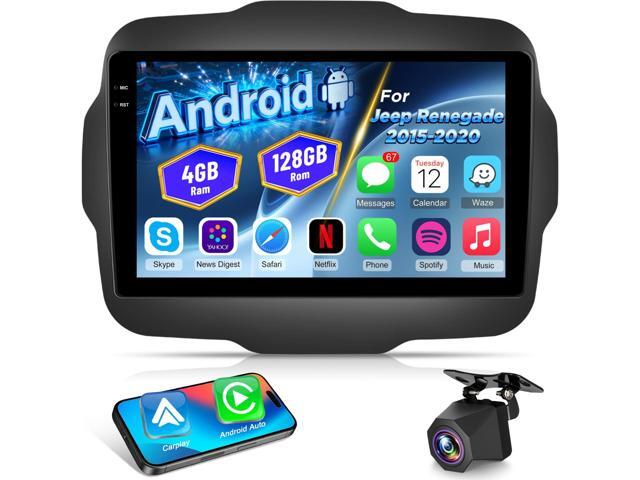 4G+128G Car Stereo for Jeep Renegade 2015 2016 2017 2018 2019 2020 - Wireless Carplay & Android Auto - 9 Inch Android 15 Touchscreen Radio with...