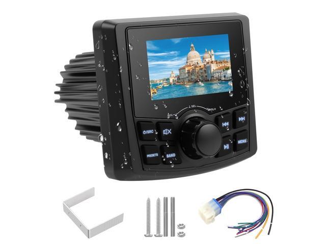 Boat Radio Marine Stereo Receiver,Waterproof Digital Multimedia MP5 Player with 3' LCD Display,Wireless Connection, Multi-Mode Playback AM/FM...