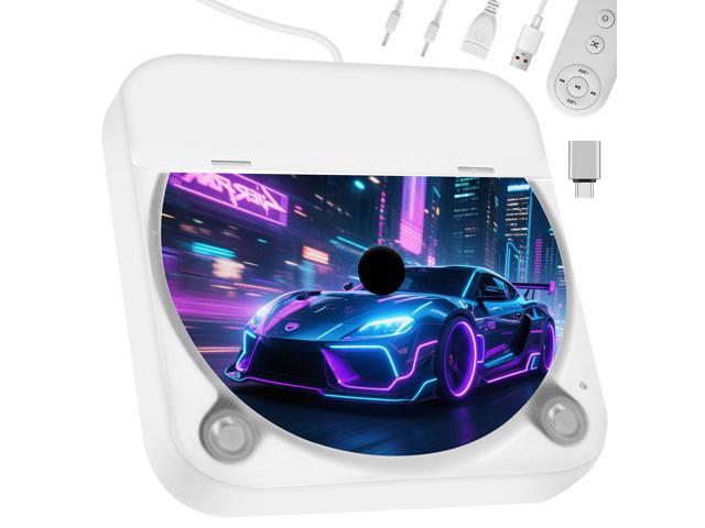 CD Player for Car USB Port AUX Port, External Car CD Player with USB-C Adapter, Extension Cable, for Cars Without CDs Player, Work Vertically and.