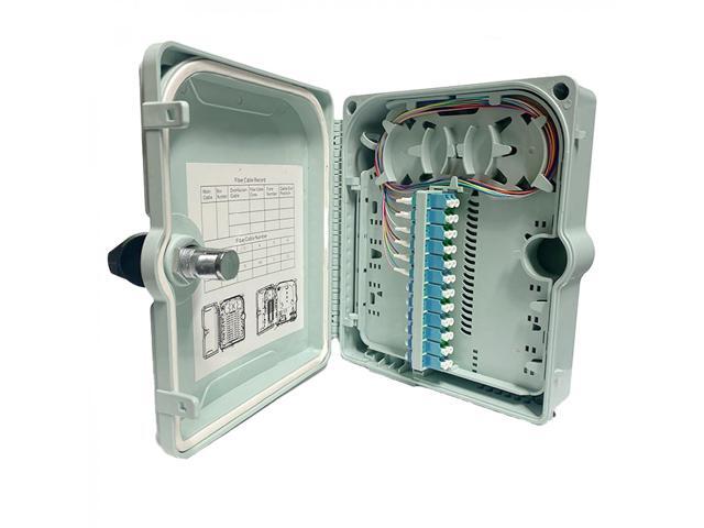 Fiber Optic Wall Mount or Pole Mount Enclosure for Indoor or Outdoor Fiber Optic Terminations and Fusion Splice installations with Couplers. (LC...
