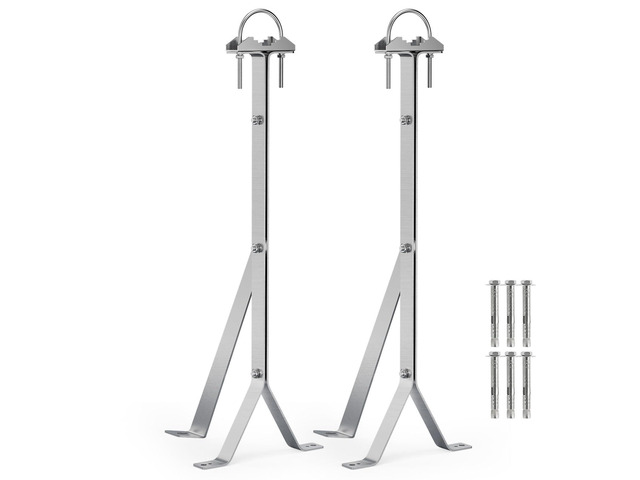 24 Inch Antenna Wall Mount Stainless Steel Stand Off Wall Mast Mount Clamps Windproof Antenna Mounting Bracket (24 inch)