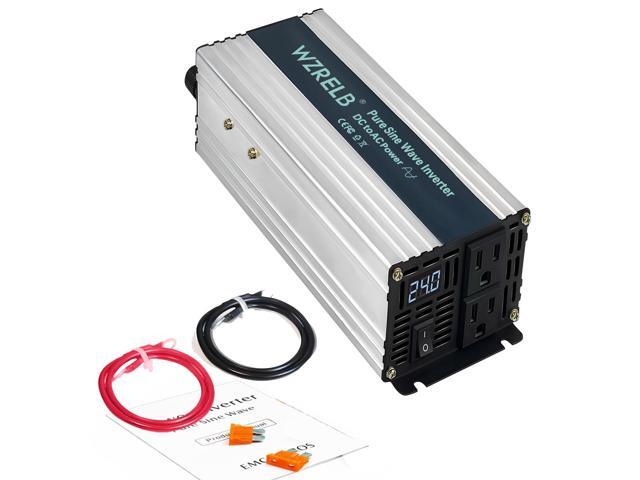 1000W Pure Sine Wave Inverter 48V DC to 110V 120V AC,Car Power Inverter with Dual AC Outlets, LED Display,Off-Grid Portable Power Converter for...