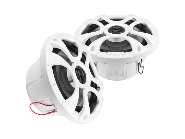 6.5 Marine Speakers 450 Watt Per Pair TPT-CX6MW-4 Coaxial 2 Way Waterproof Speakers, 1 Pair, White, Weather Resistant Marine Speakers 6.5 Inch for...