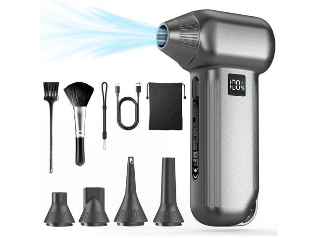 Electric Air Duster 8000mAh LED Display Turbo Blower Compressed air duster alternative. 150000RPM brushless motor, 5-in-1 kit for PC, keyboard,...